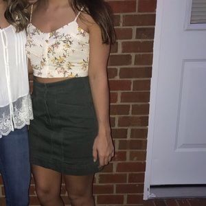 h&m green skirt